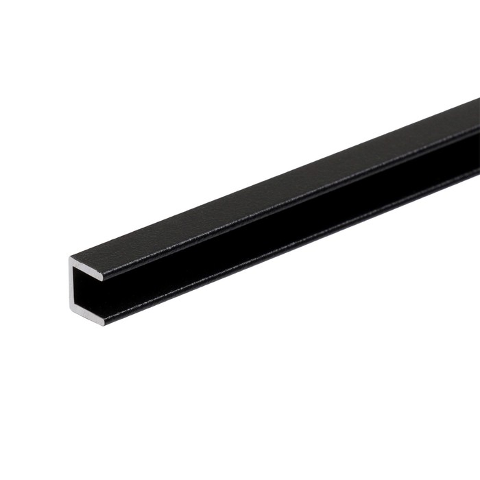 Торцевая планка для стеновой панели длина 4 мм, черная, 0,6 м планка для стеновой панели щелевая 6 мм