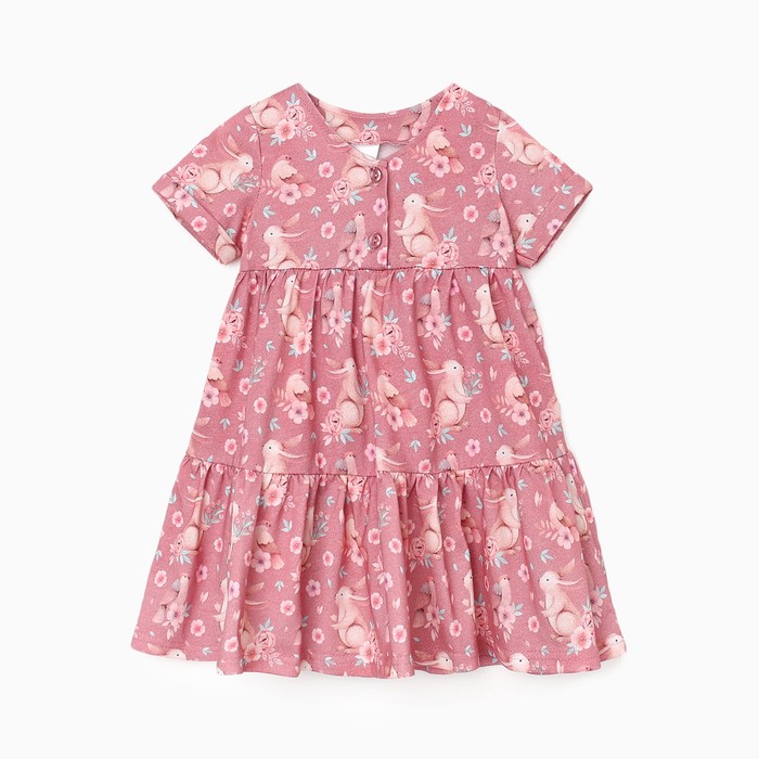 Платье для девочки, цвет розовый, рост 104см комплект майка трусы для девочки а 13 39 2 цвет розовый рост 104см