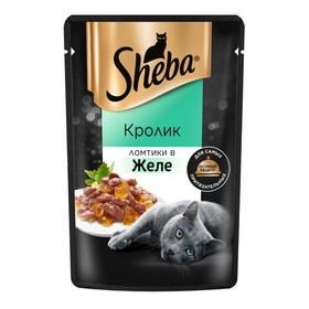 Влажный корм Sheba для кошек, кролик в желе, пауч, 75 г