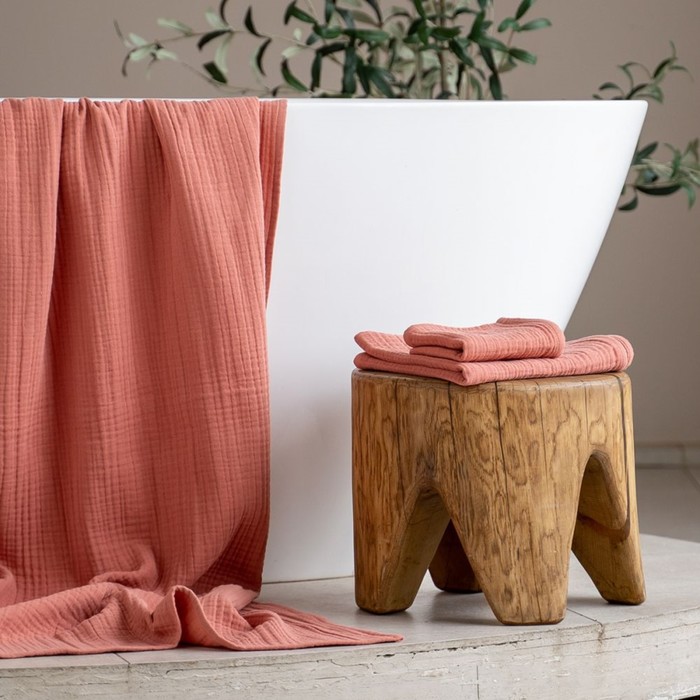 Полотенце «Шифу», размер 30x50 см, цвет терракотовый