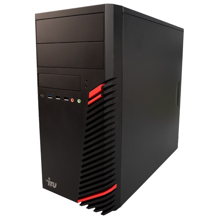 

Компьютер IRU Home 310H6SM MT, i7 12700F, 8 Гб, SSD 256 Гб, GT1030 2Gb, Dos, чёрный