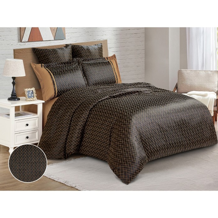 

Постельное бельё дуэт Satin Jacquard, размер 230х250 см, 150х215 см - 2 шт, 50х70 см - 2 шт, 70х70 см - 2 шт