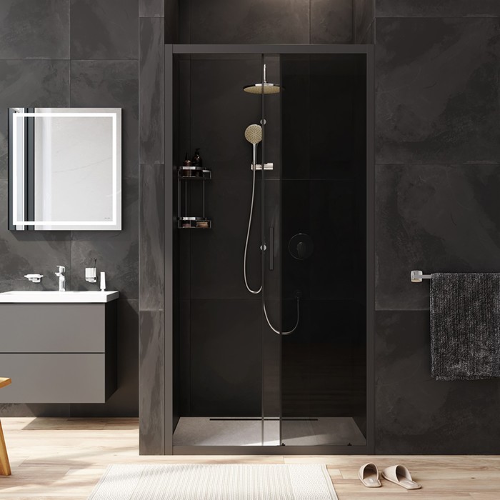 

Душевое ограждение AM.PM Gem Solo W90G-100-1-195BG, 1000х1950 мм, раздвижное, тонированное