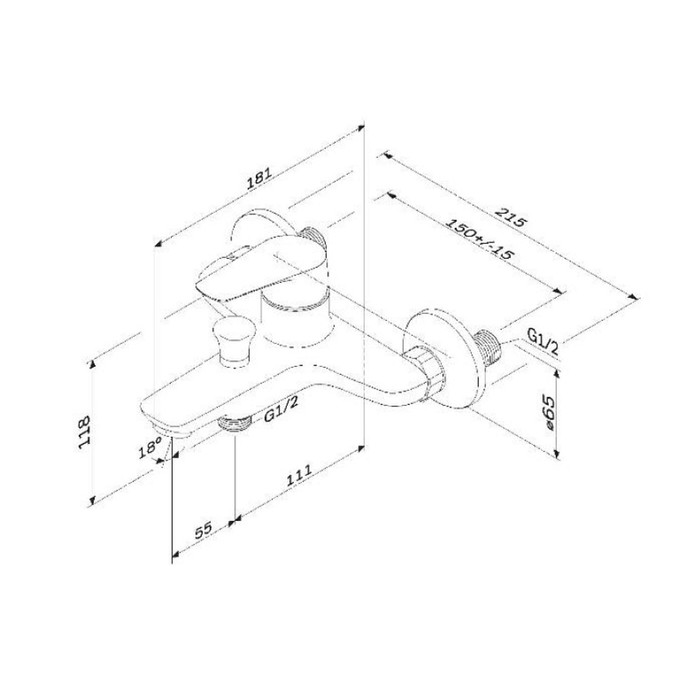 Am pm joy f85a02100. F85a45000 x-Joy, cмеситель д/ванны/душа монтируемый в стену, хром, шт. (.