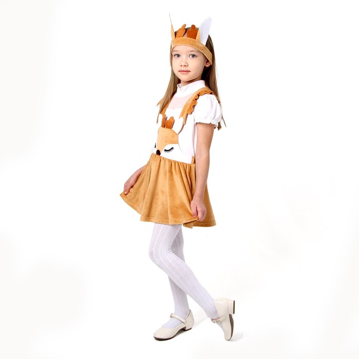 Карнавальный костюм «Оленёнок», плюш, р. 30, рост 110-116 см карнавальный костюм белочка умелочка р s рост 110 116 см