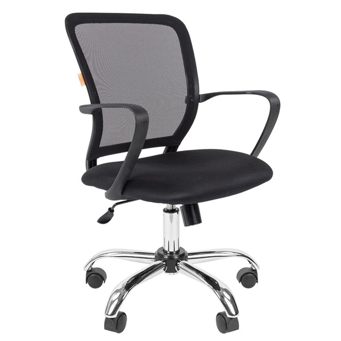 Кресло офисное Chairman 698 TW-01 хром, черное офисное кресло chairman 698 tw 04 серый