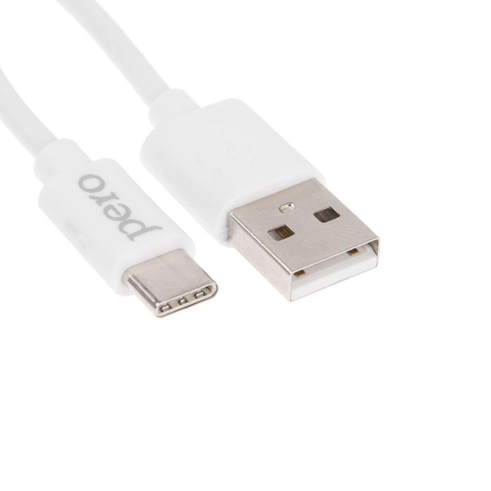 

Кабель PERO DC-03 Type C - USB, 3 А, быстрая зарядка, 2м, белый