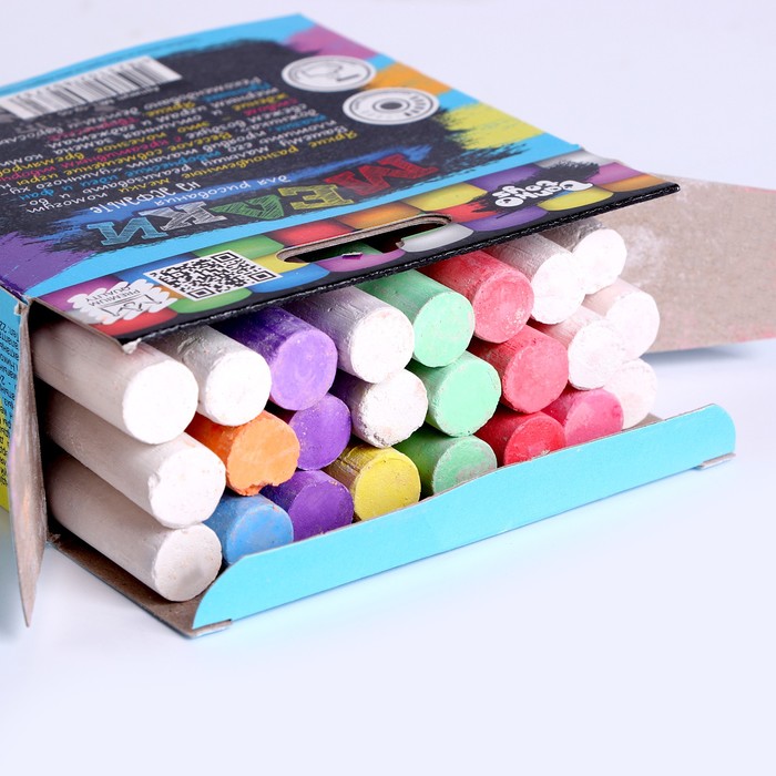 Мелки для рисования на асфальте, 24 шт.