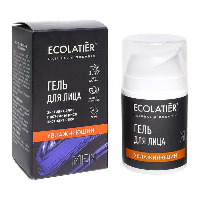 

Гель для лица мужской Ecolatier «Увлажняющий», 50 мл