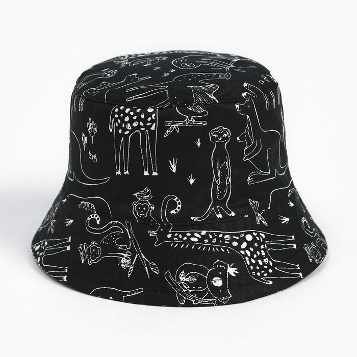 фото Панама детская, цвет чёрный, размер 44-46 см marsel