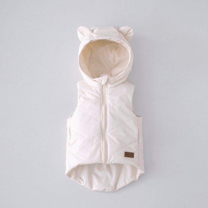 Безрукавка детская утеплённая KinDerLitto «Орсетто», рост 92-98 см, цвет молоко