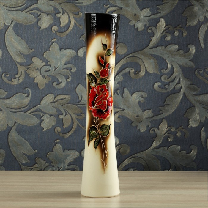 Ваза напольная "Кубок" роза