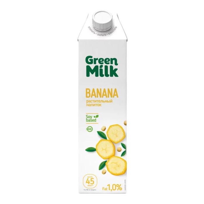 

Напиток соевый GREEN MILK банан 1л