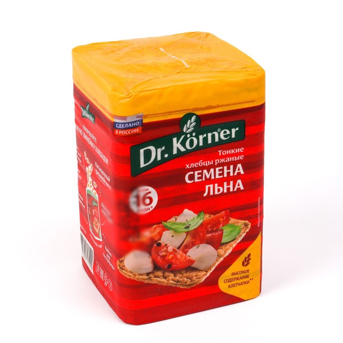 

Хлебцы Dr.Körner Ржаные с семенами льна 100 г