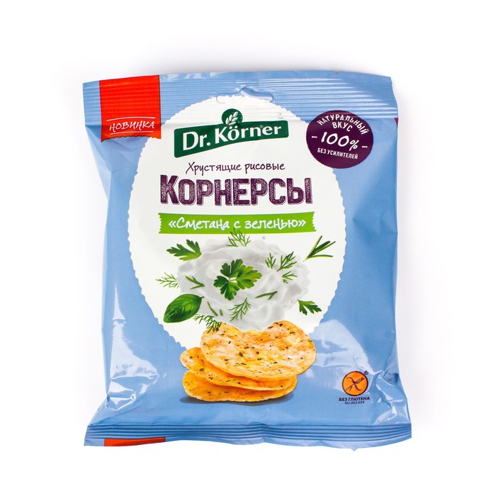 

Чипсы Dr.Körner зерновые сметана/зелень 40г