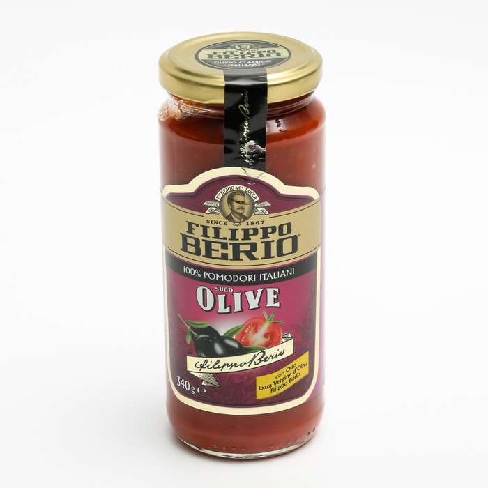 

Соус томатный FILIPPO BERIO с оливками 340 гр