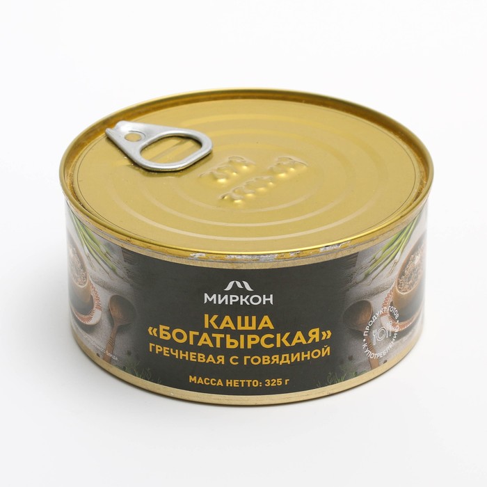 

Каша "Богатырская" гречневая с говядиной ТУ 325г