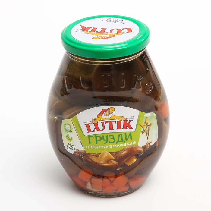 

Грибы грузди маринованные ст/б 580мл Lutik