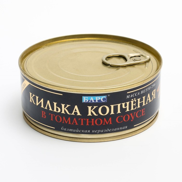 

Килька балтийская копченая в том.соусе ж/б 250гр БАРС