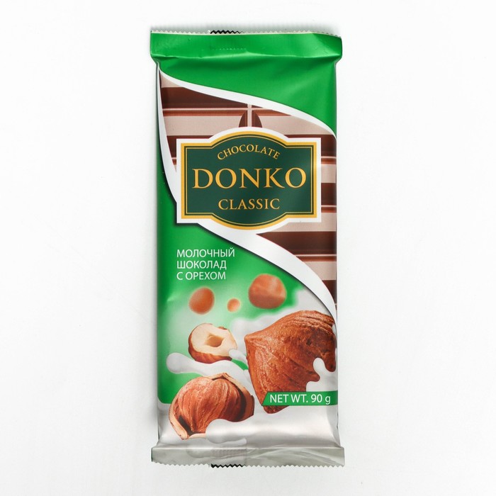 

Шоколад Donko classic молочный с орехом 90г ДонбассКондитер