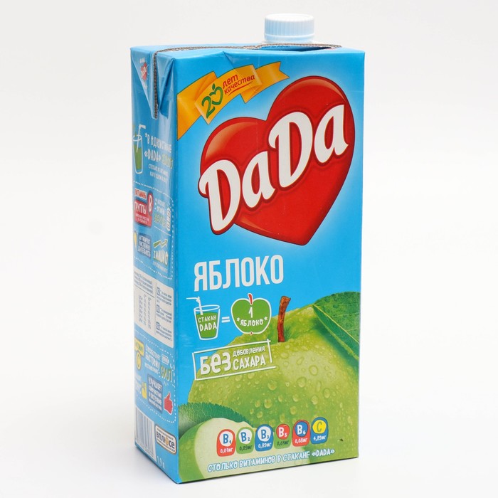 

Нектар Да-Да Зеленое Яблоко 50% сок, 1,90 л.