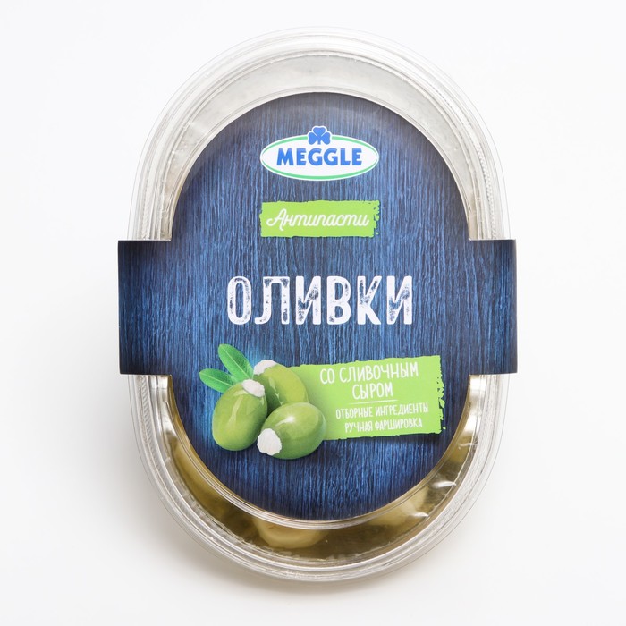

ОЛИВКИ со сливочным сыром Meggle 210гр Сербия