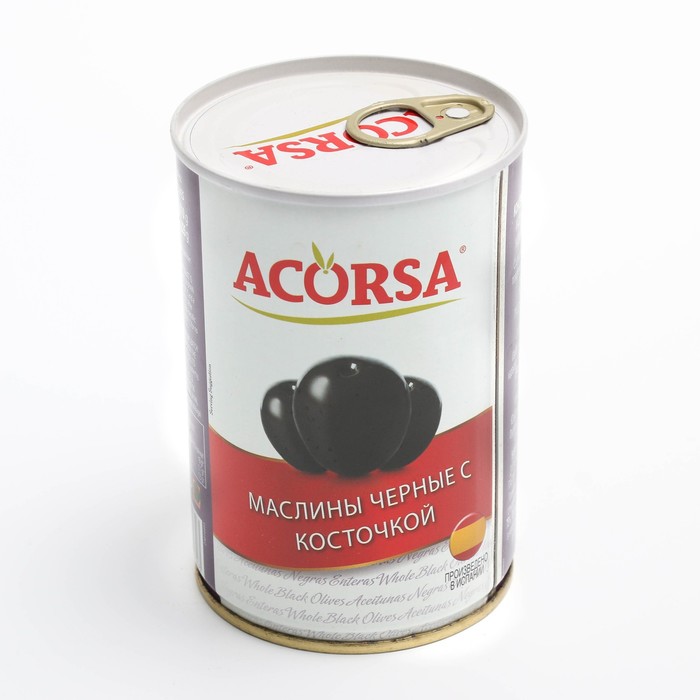 

Маслины c косточкой ж/б 410 г. ACORSA