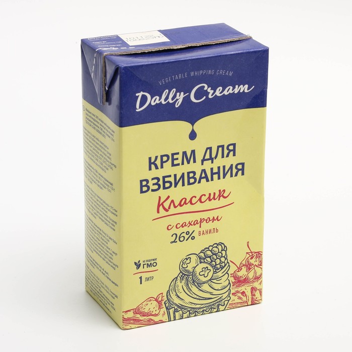 

Крем растительный для взбивания DALLY 26% ваниль 1л