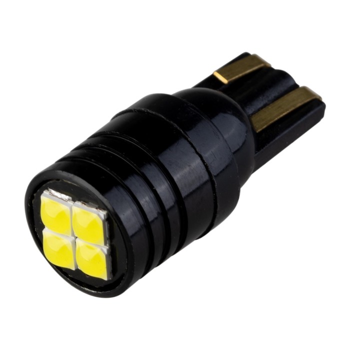 

Автолампа диод Skyway T10 (W5W), 12 В, 4 SMD диода, без цоколя 1-конт, белая