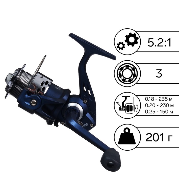 Катушка подшипниковая Helios NAMI 2000F, 3 подшипника, 5.2:1 катушка подшипниковая helios isami 2000f 3 1 подшипник 5 5 1