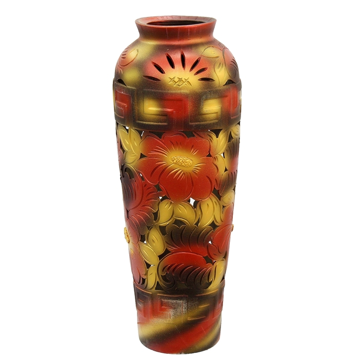 Ваза напольная "Арго" роспись, резная