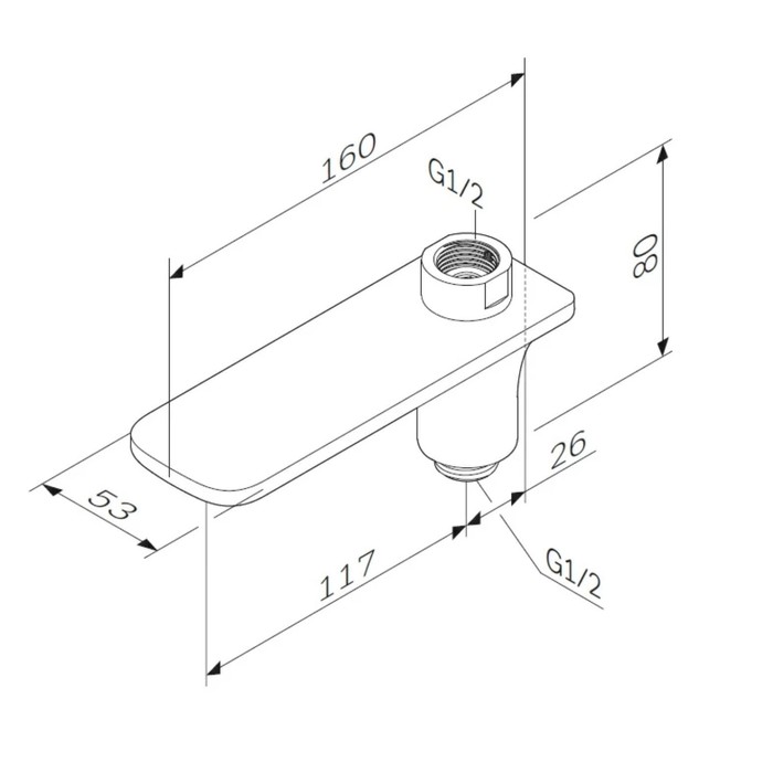 

Излив для смесителя AM.PM F50A70900, длина 117 мм, поворотный, подключение 1/2', хром