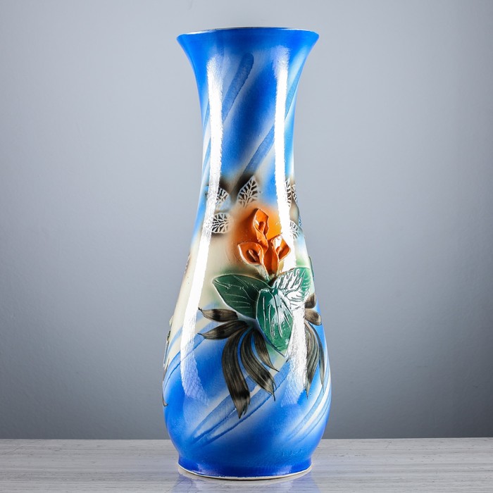 Ваза напольная "Осень" лепка, каллы