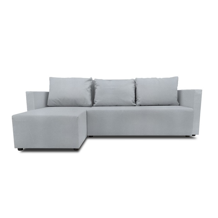 Угловой диван «Алиса 3», еврокнижка, рогожка bahama plus, цвет linen