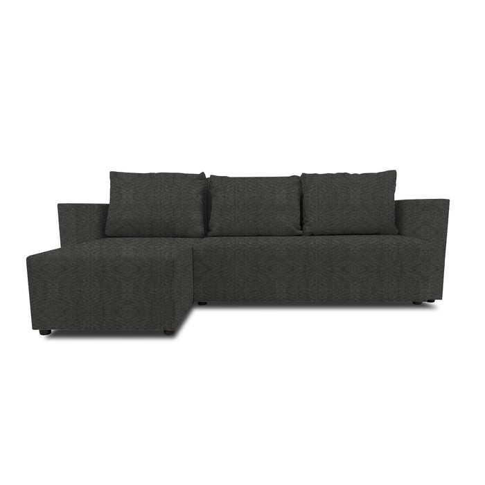 Угловой диван «Алиса 3», еврокнижка, рогожка savana, цвет grey