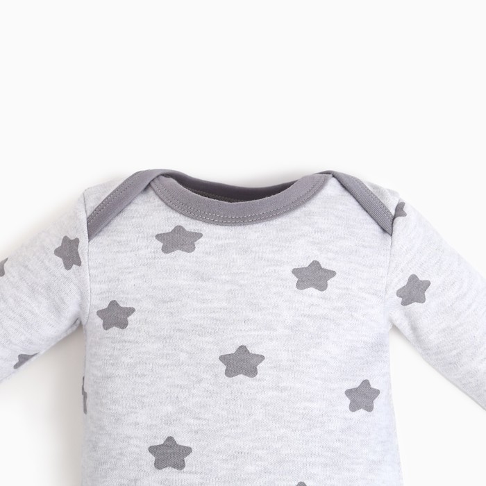фото Комбинезон детский, серый, звёздочки, рост 74 см si baby