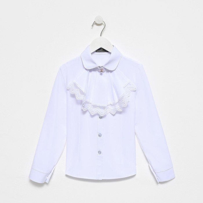 

Блузка школьная для девочек, цвет белый, рост 128 см