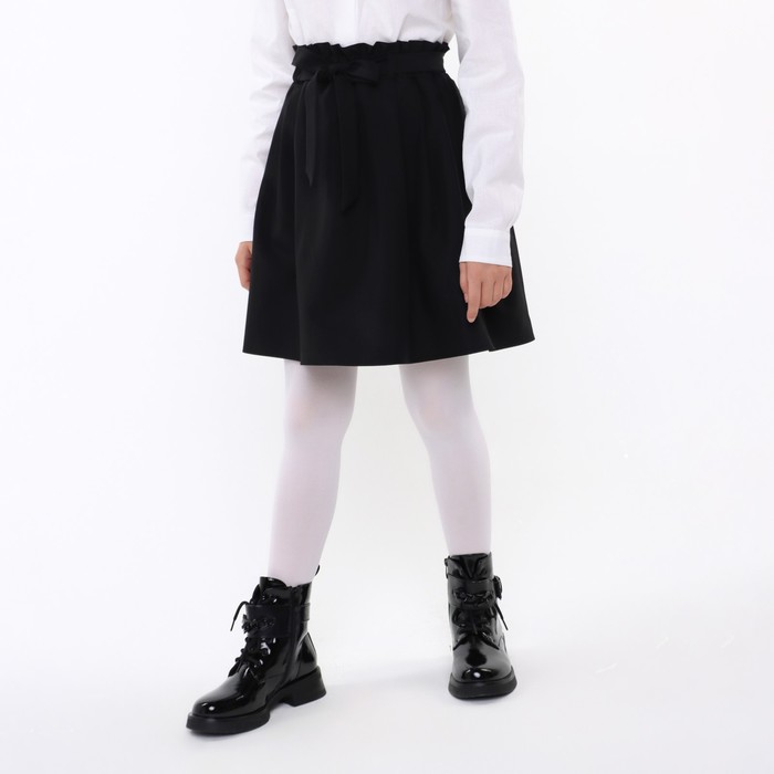Юбка школьная для девочек, цвет чёрный, рост 146 см юбка для девочек рост 146 см