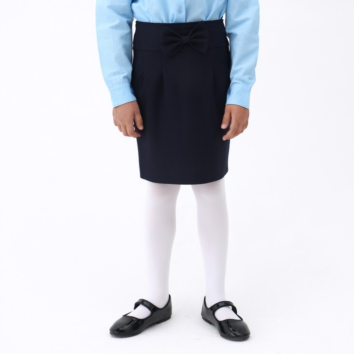 Юбка школьная для девочек, цвет тёмно-синий, рост 122 см юбка школьная для девочек цвет тёмно синий рост 140 см