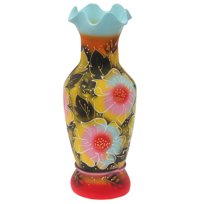 Ваза напольная "Алёнка" цветы, жёлтая, микс