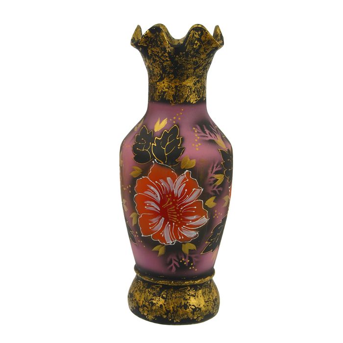 Ваза напольная "Алёнка" цветы, розовая, микс