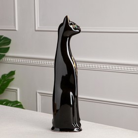

Копилка "Кот", глазурь, чёрная, узор, 42 см