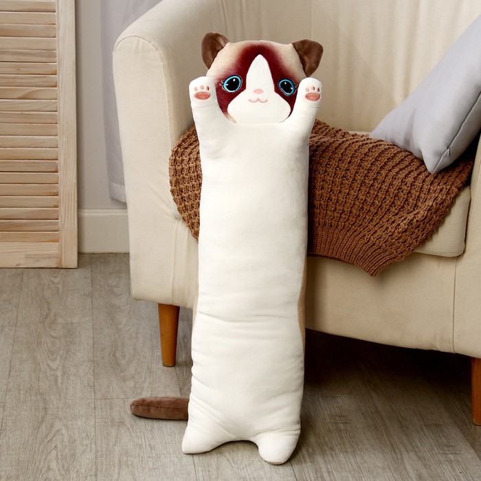 Мягкая игрушка-подушка «Кот сиам», 70 см, разноцветный мягкая игрушка сиамский кот подушка 70 см