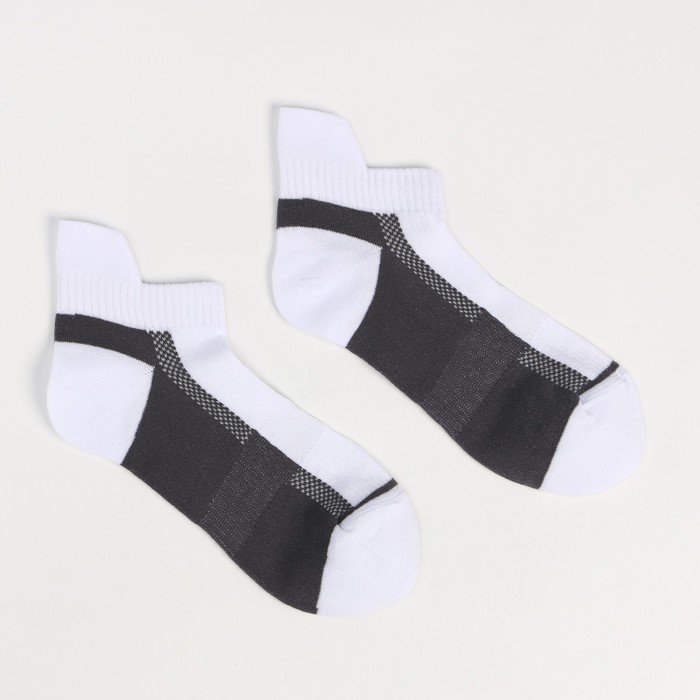 фото Носки мужские спортивные, цвет белый/серый, размер 27 socksberry