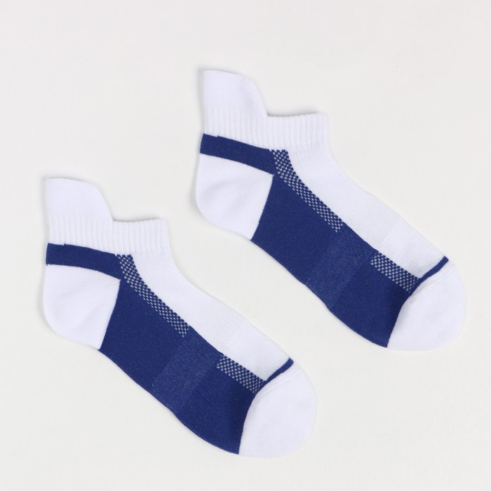 фото Носки мужские спортивные, цвет белый/синий, размер 27 socksberry