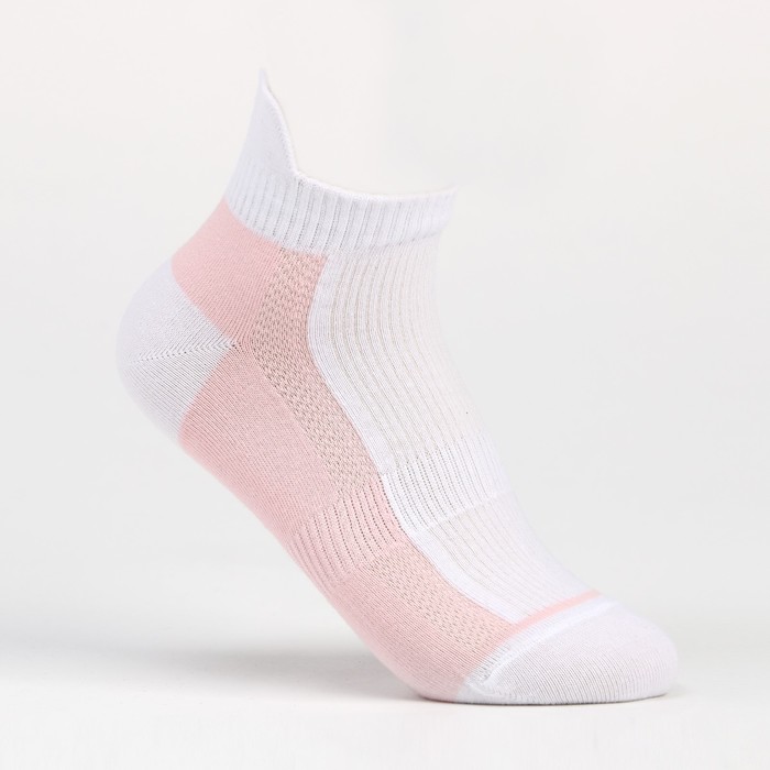 Носки женские, цвет белый/розовый, размер 25