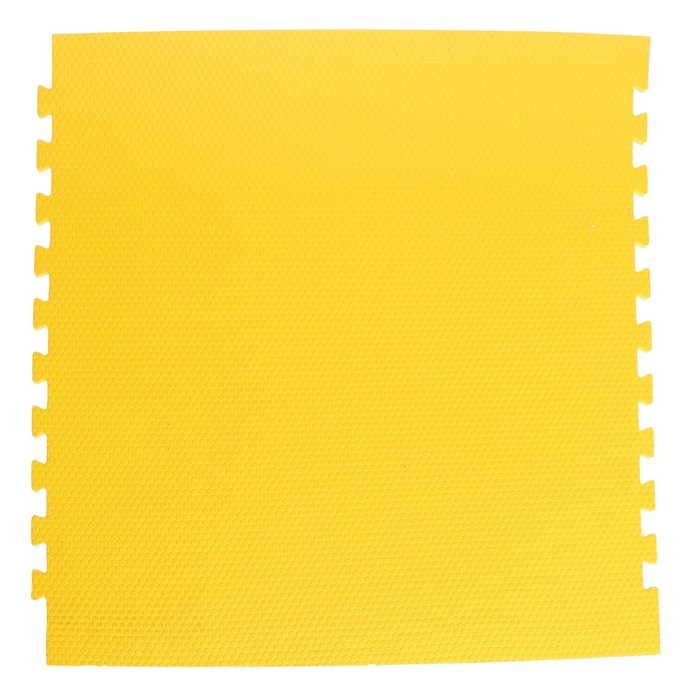Мягкий пол универсальный «New-накат. Соты», цвет жёлтый, 100 × 100 см, 14 мм, 30 шор