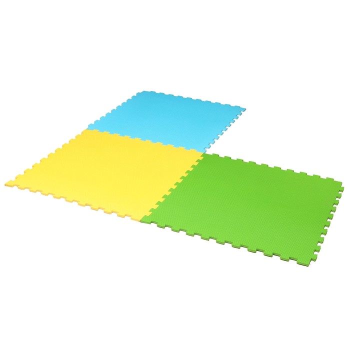 Мягкий пол универсальный «New-накат. Соты», цвет зелёный, 100 × 100 см, 14 мм, 30 шор