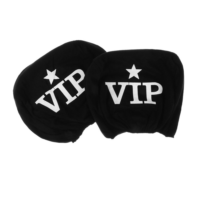 фото Чехлы на подголовник vip, черные, набор 2 шт torso