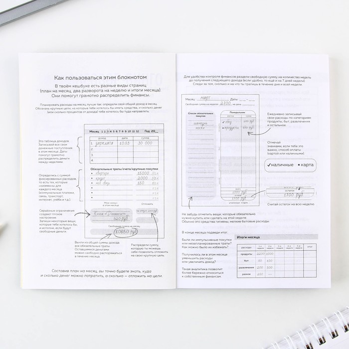 Умный блокнот для планирования финансов «Панда», формат А6, 68 листов.